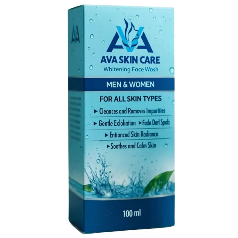 Ava Skin Care Whitening Face Wash 100ml for men and women, all skin types